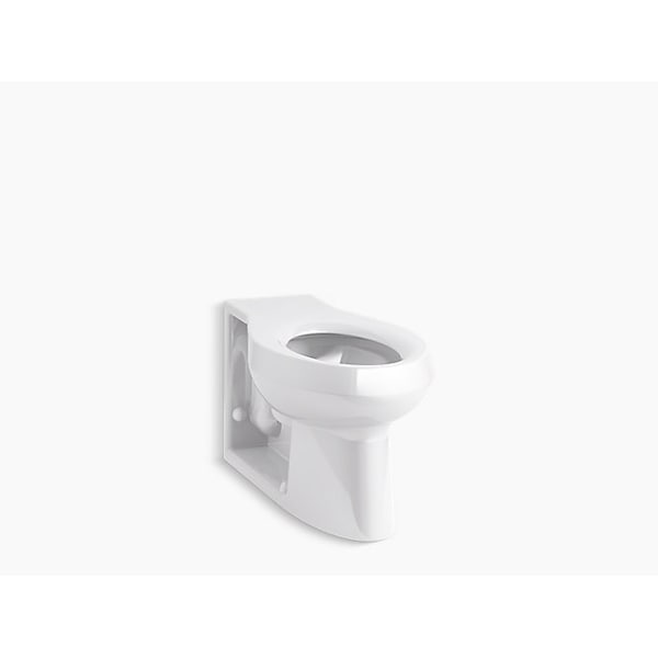 Floor-Mounted Rear Spud Flushometer Bowl W/ Integral Seat